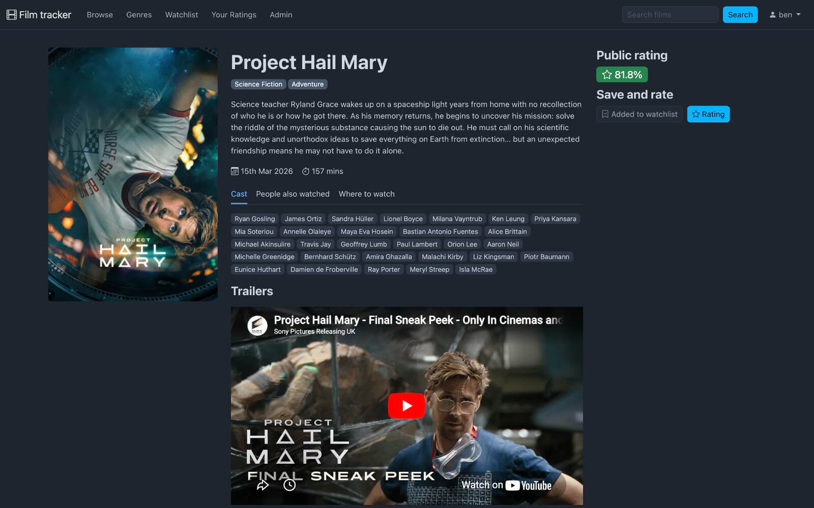 Film detail screenshot