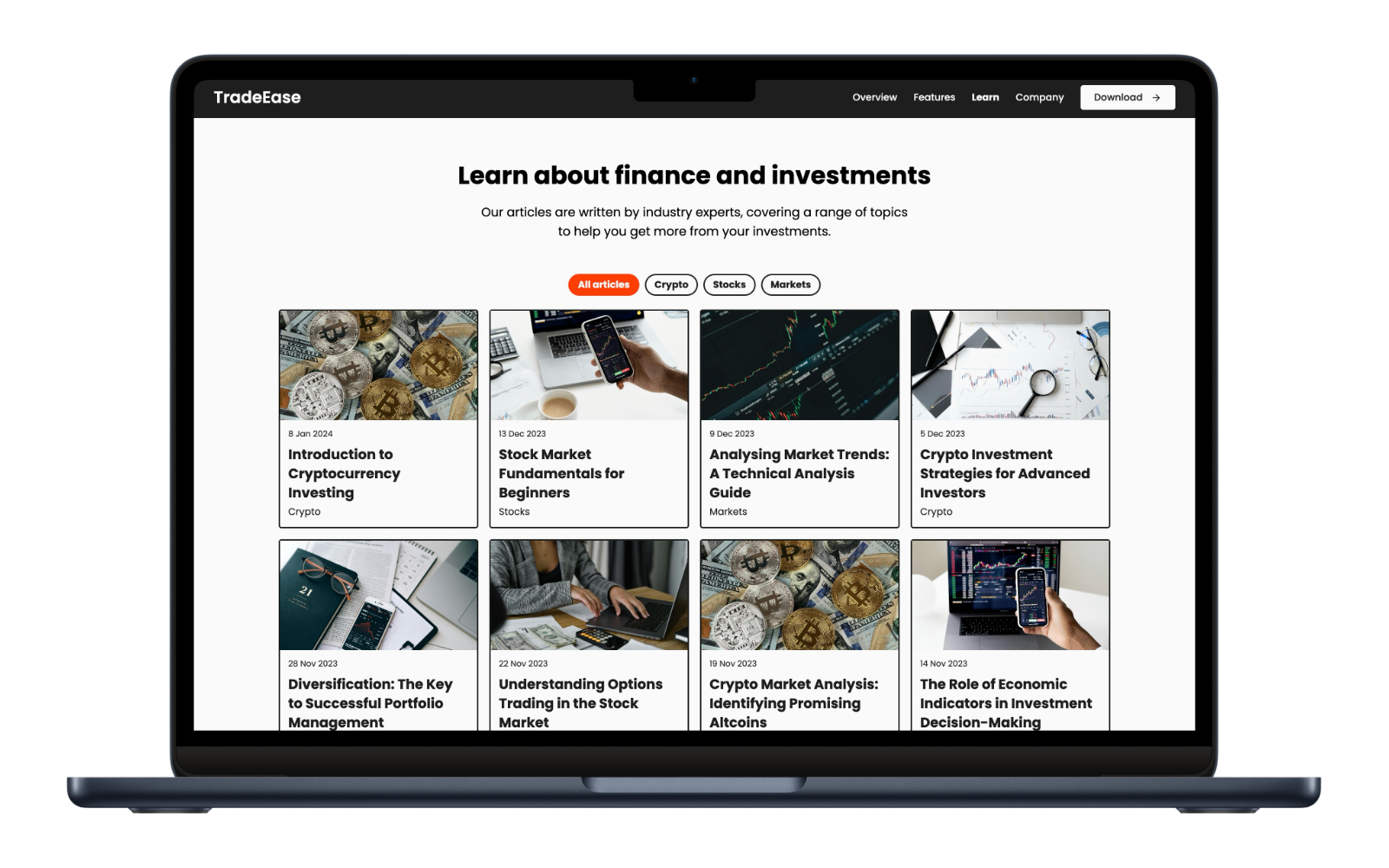 Homepage split screenshot