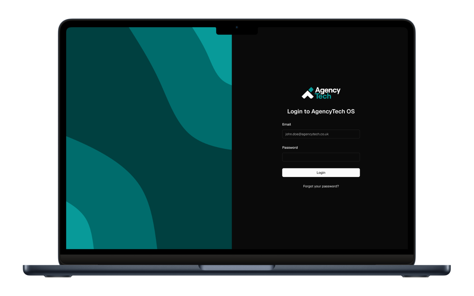 Login page screenshot