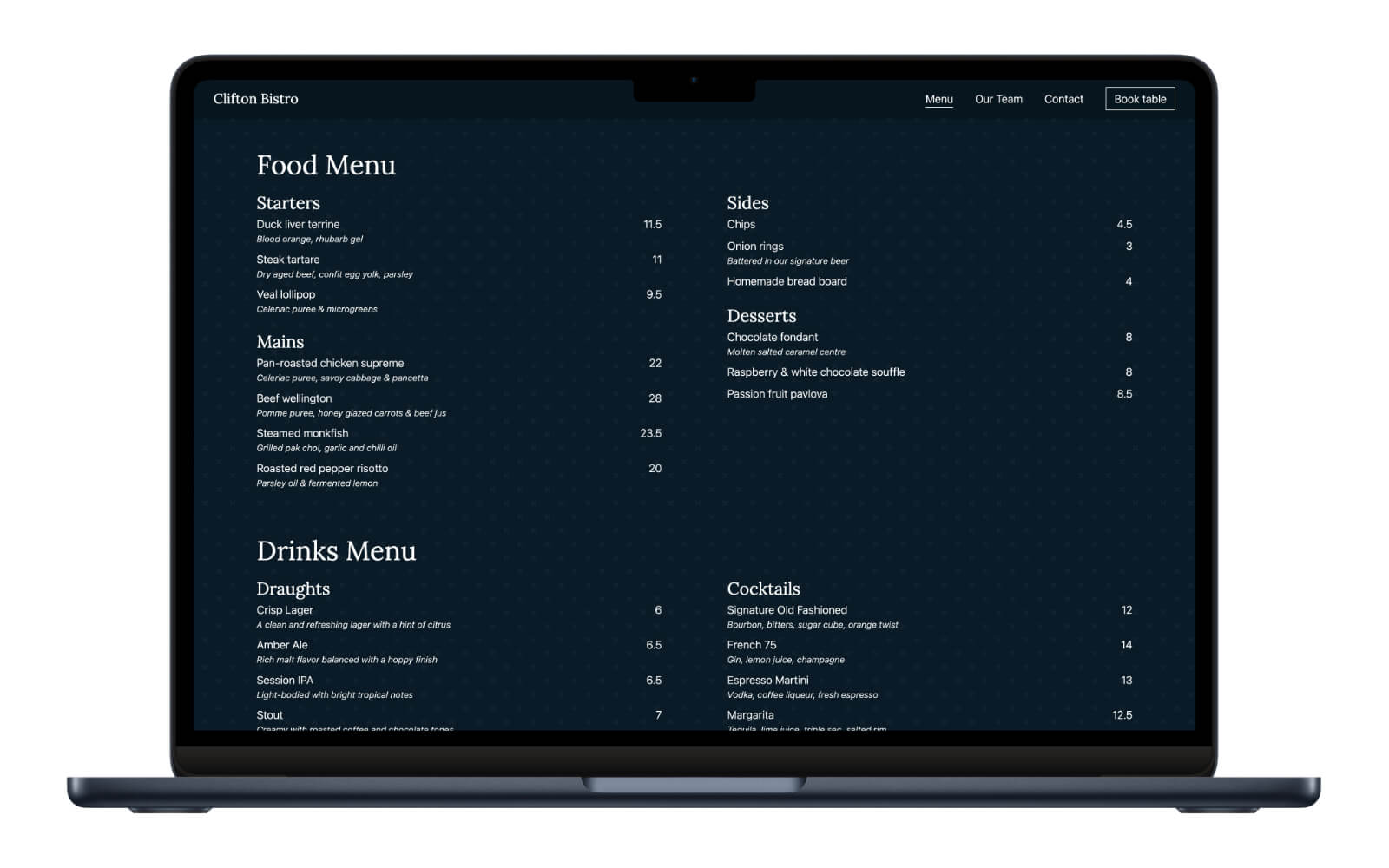 Homepage split screenshot