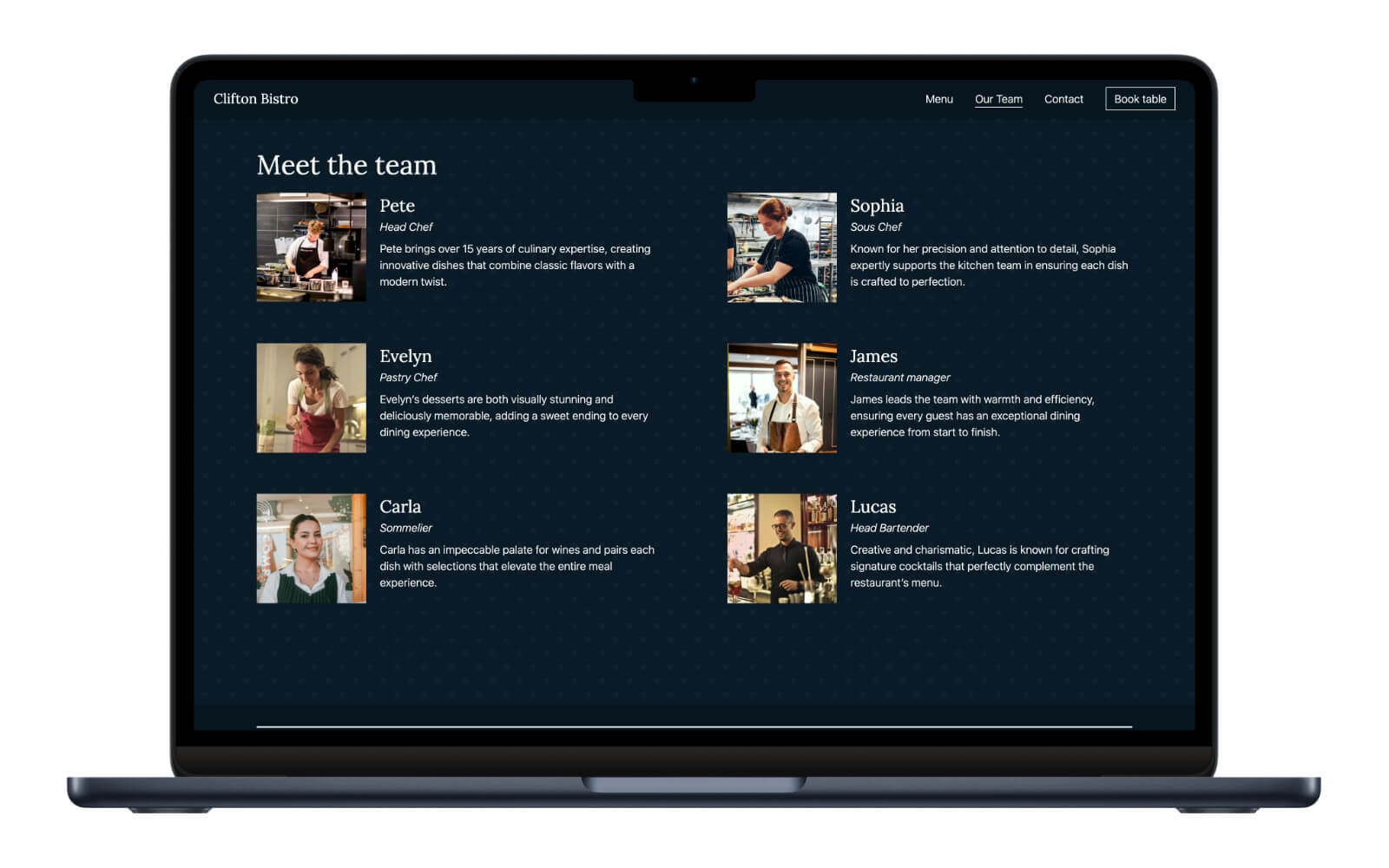 Screenshot of 'what we do' section