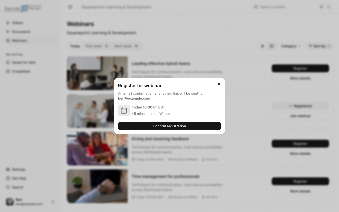 Videos catalogue screenshot